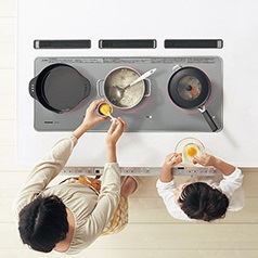 トリプルワイドIH・ガス