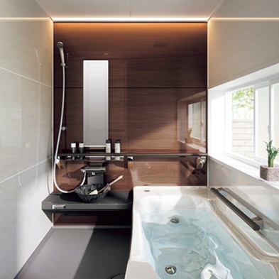 ハイグレードのバスルームを。