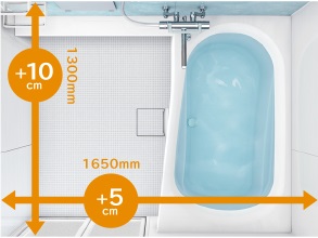 浴室サイズアップ