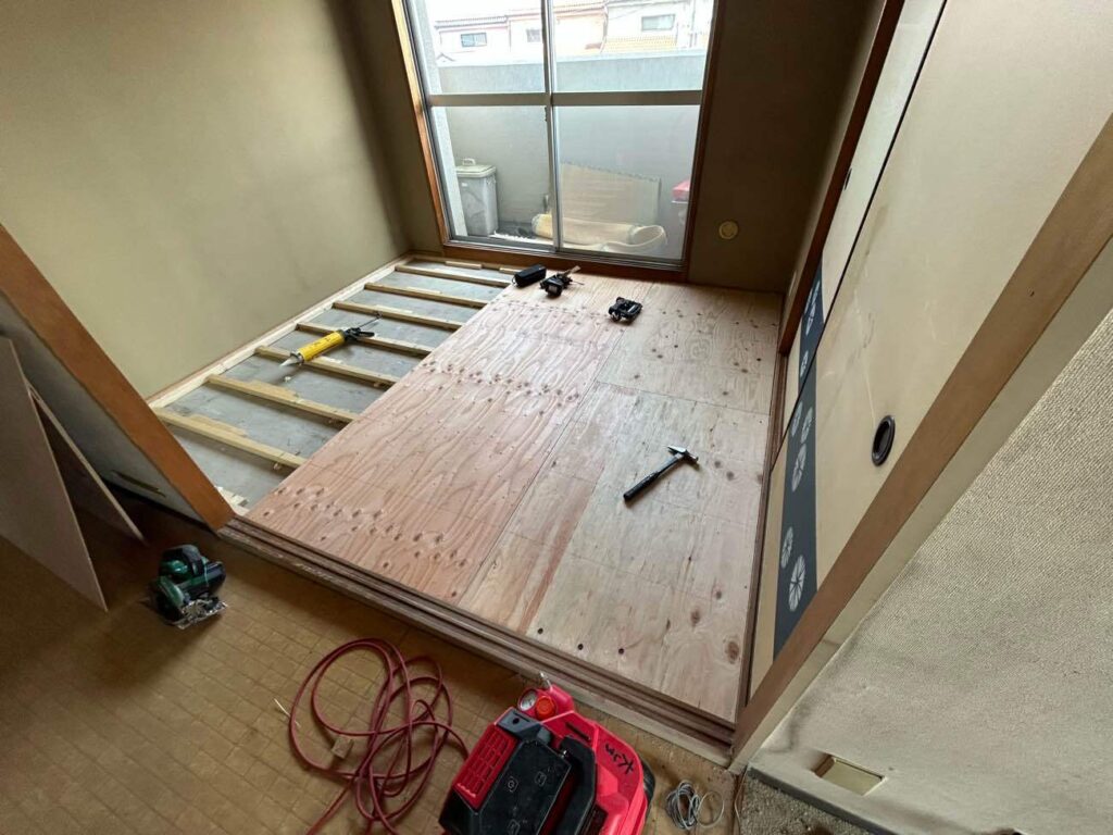 水まわりを中心としたマンションリフォーム／東大阪市／I様邸／施工中