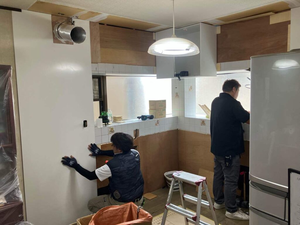 キッチンパネル設置