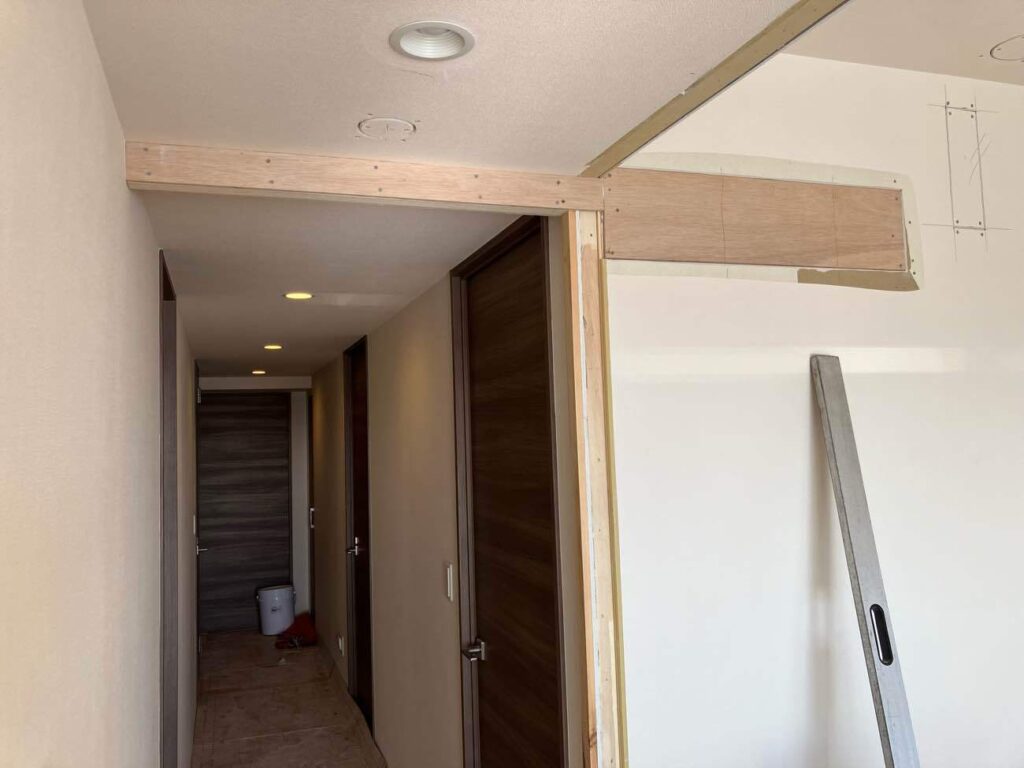 引き戸ドア 設置準備