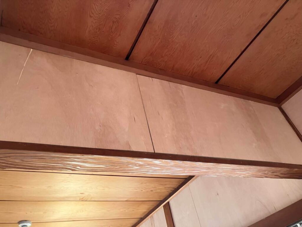 和室　壁の下地張り