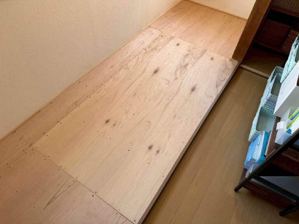 板を張ったところ