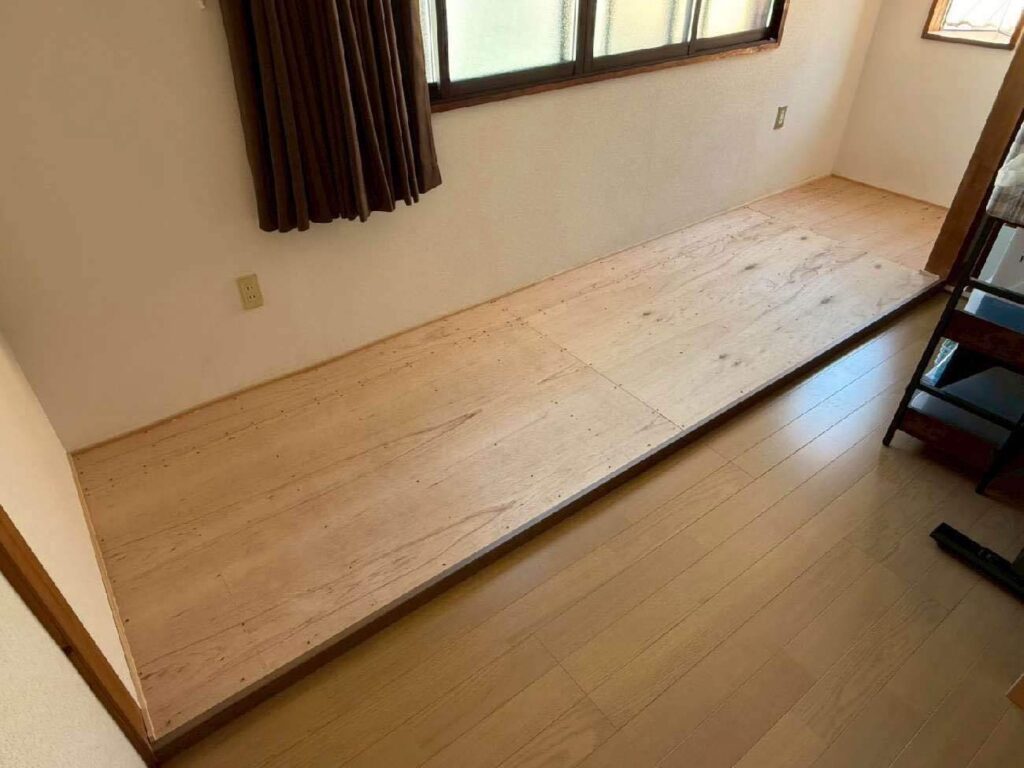 板を張ったところ