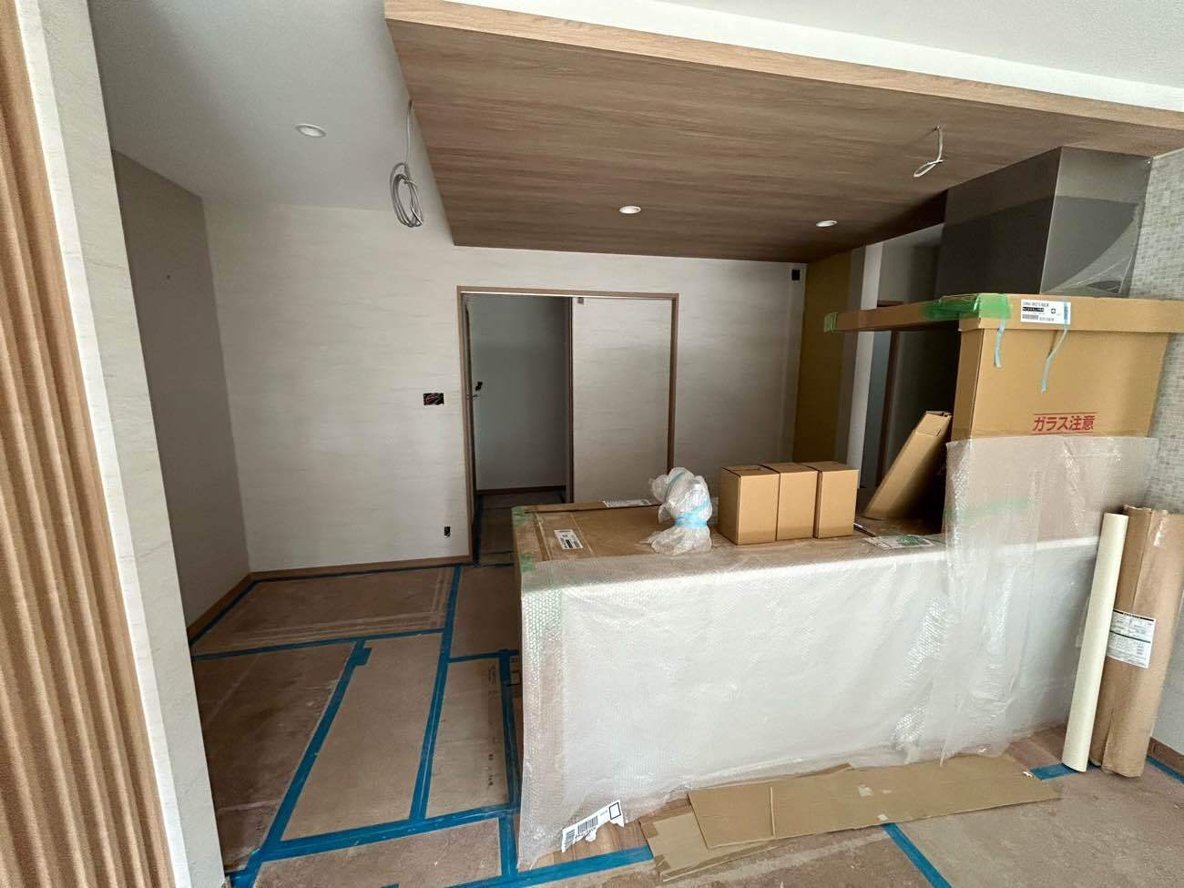 キッチン　組み立て中