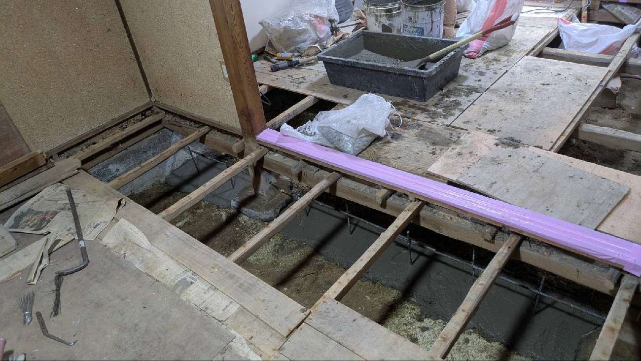 床の基礎工事