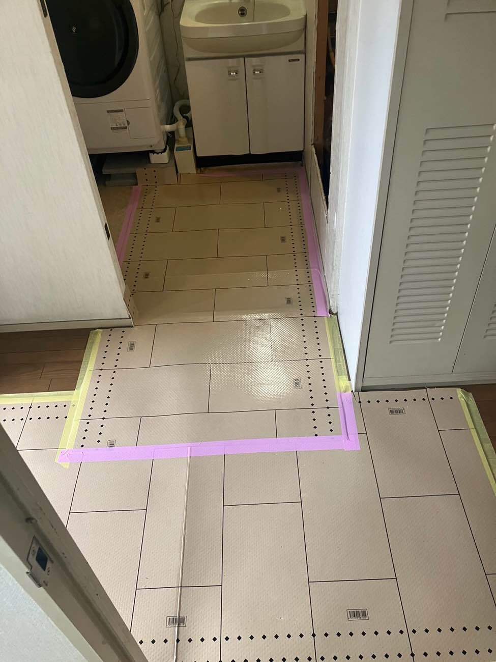 お部屋の中の養生
